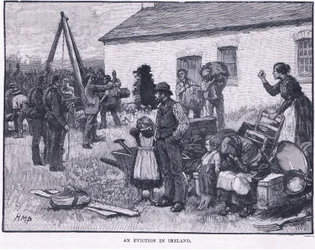 Un desalojo en Irlanda 1870 AD